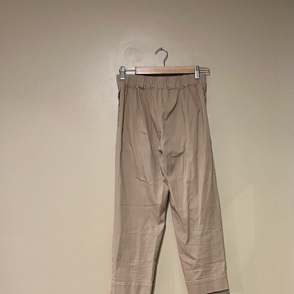 Mira Mikati Boho Khaki Pleaded Cropped Cotton Pants Size EU 36 (2/4) Coastal - Picture 8 of 11